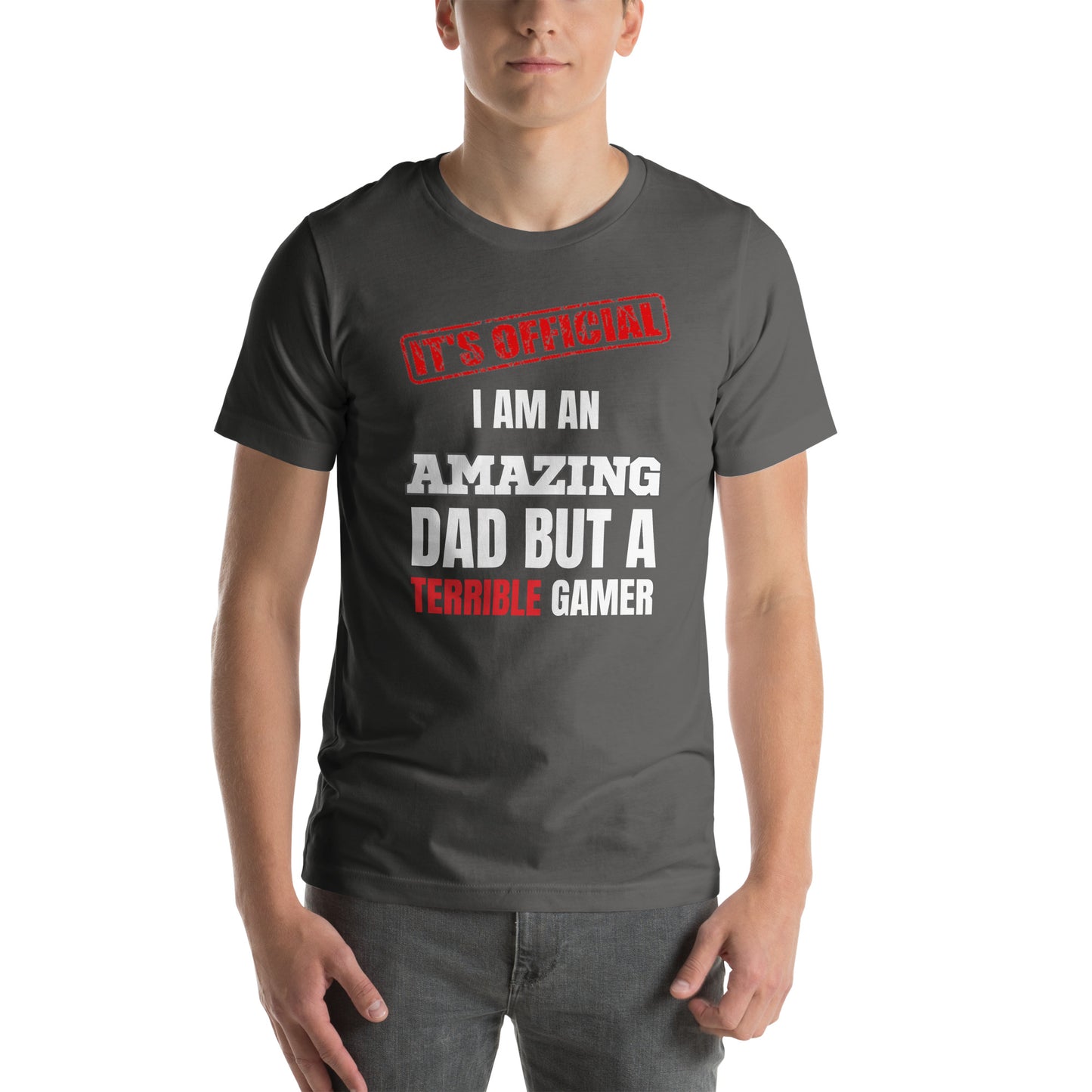 It's Official I Am an Amazing Dad | Men's Casual Tee | Funny Gamer Dad Shirt
