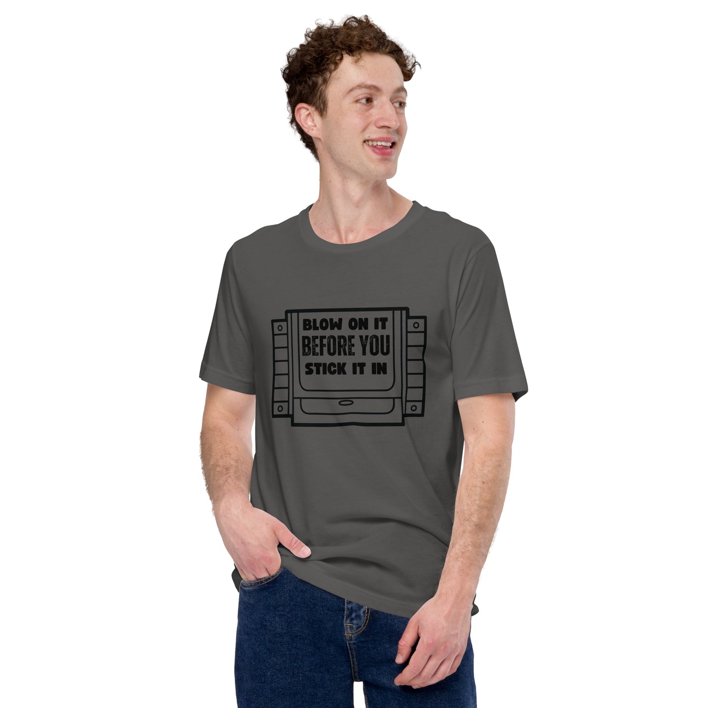 Blow on It Before You Stick It In | Unisex Casual Tee | Funny Gamer Shirt