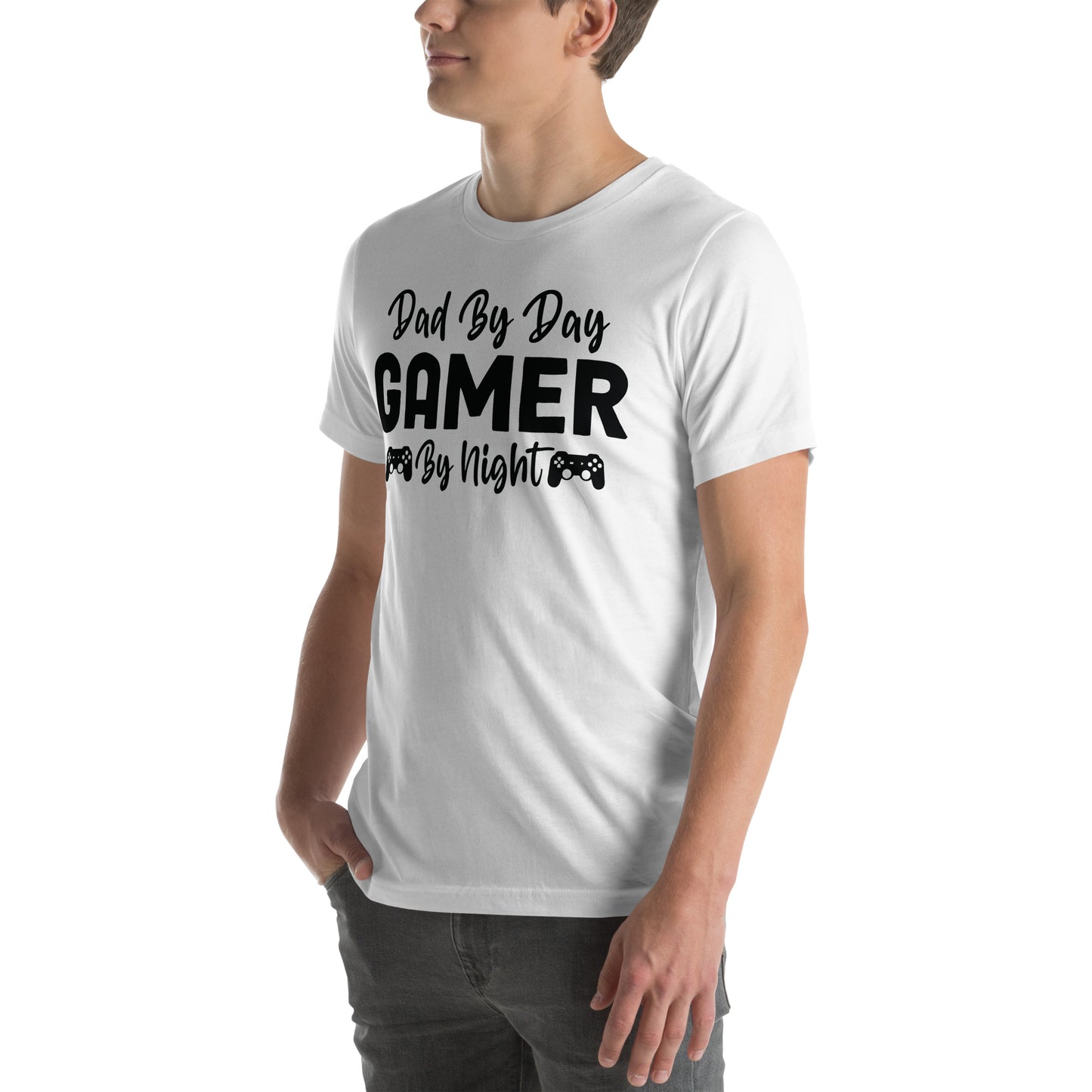 Dad by Day Gamer by Night | Casual Men's Tee | Gamer Dad Shirt
