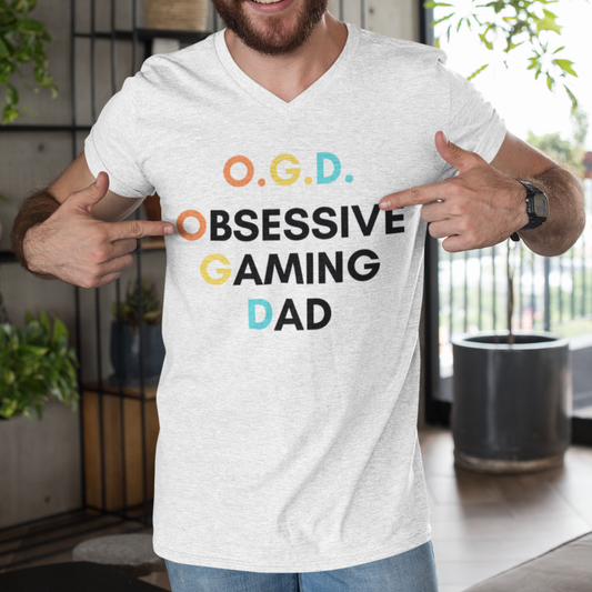Obsessive Gaming Dad White Tee