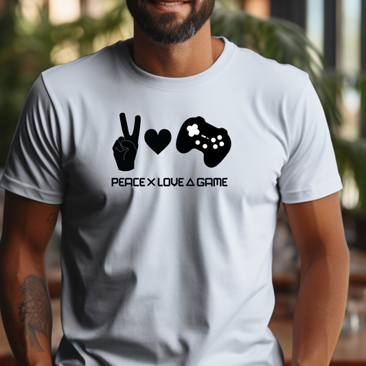 Peace Love Game | Unisex Casual Tee | Gamer Tee