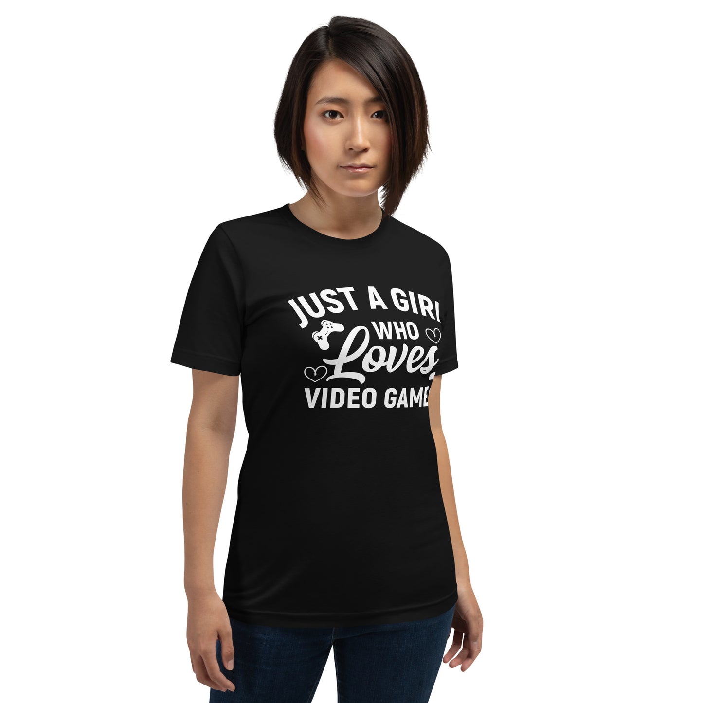 Just a Girl Who Loves Video Games | Women's Casual Tee | Gamer Girl Shirt