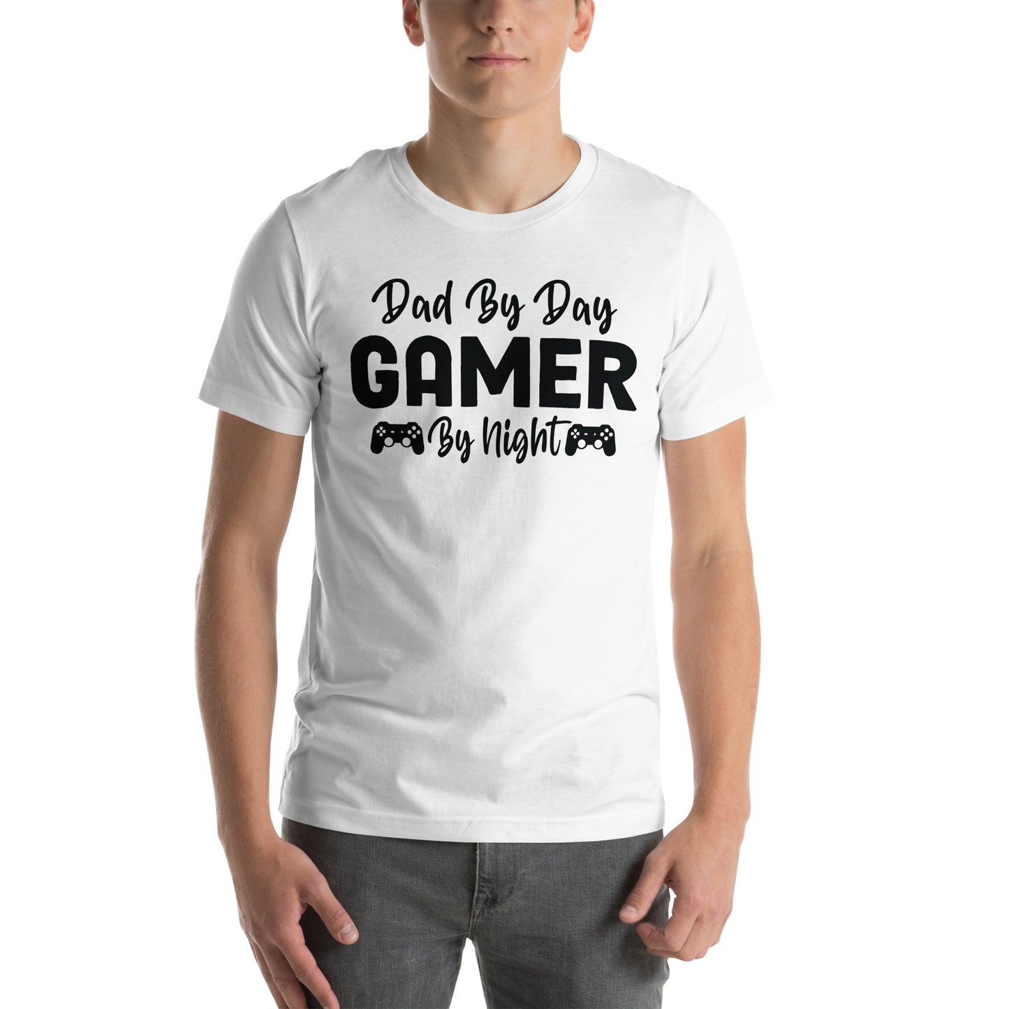 Dad by Day Gamer by Night | Casual Men's Tee | Gamer Dad Shirt