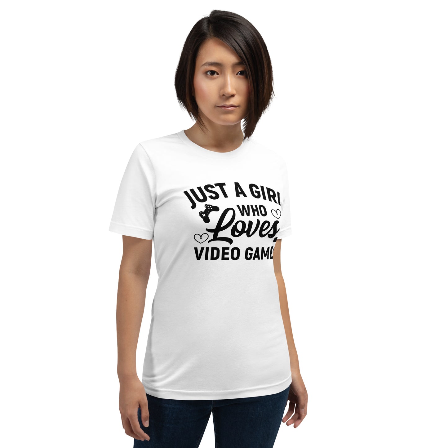 Just a Girl Who Loves Video Games | Women's Casual Tee | Gamer Girl Shirt